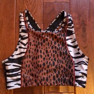NWOT Good American Animal Upper Cut Sports Bra